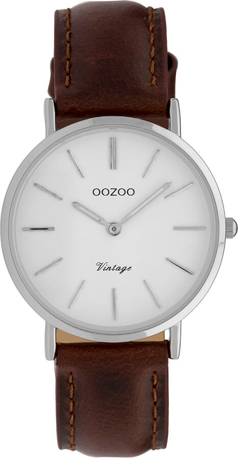 OOZOO Timepieces Horloge Vintage Bruin/Wit | C9835 | Online