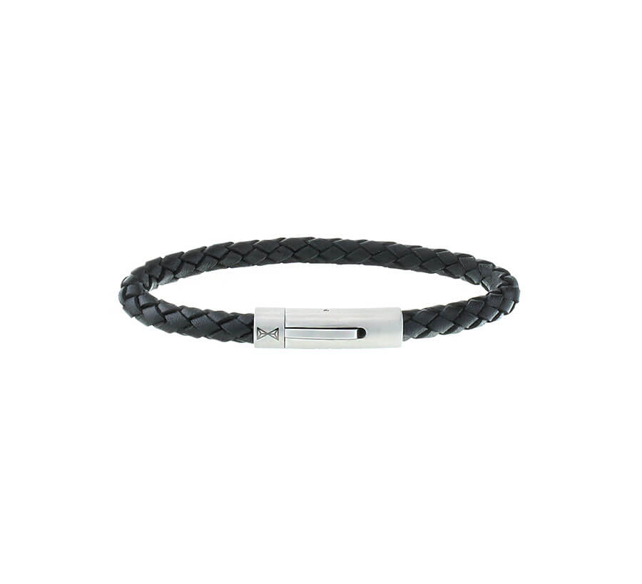 AZE Jewels Armband Iron Single String Black | Maat L