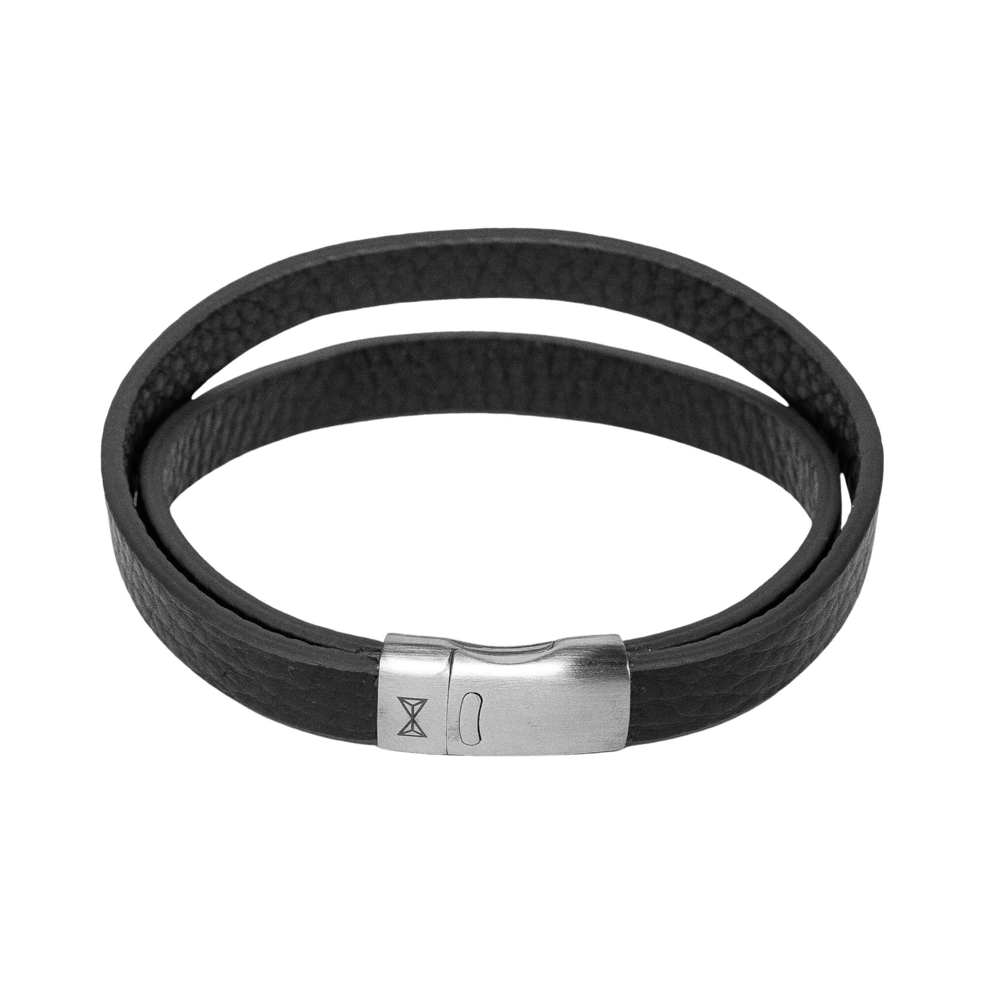 AZE Jewels Armband Double Belt Black