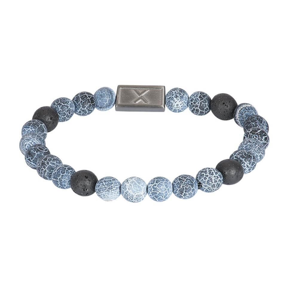 iXXXi Men kralen armband bracelet Lux Jeans blauw