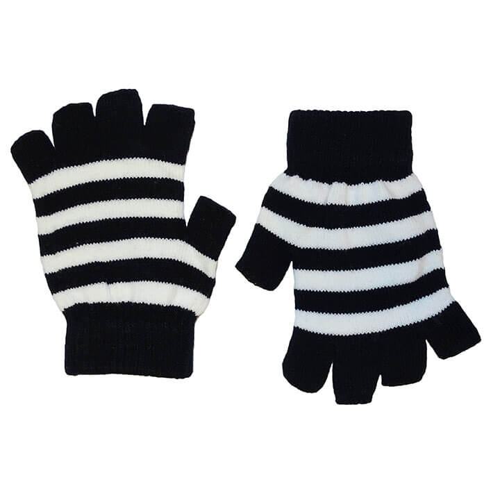bijeenkomst Verstenen klinker Zwart/Witte Vingerloze Handschoenen | Shop Online