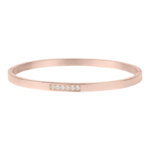 Kalli Bangle Armband met 6 Stras Steentjes Rose | 2140