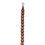 Leather Design Schouderband Chain 2cm Bruin