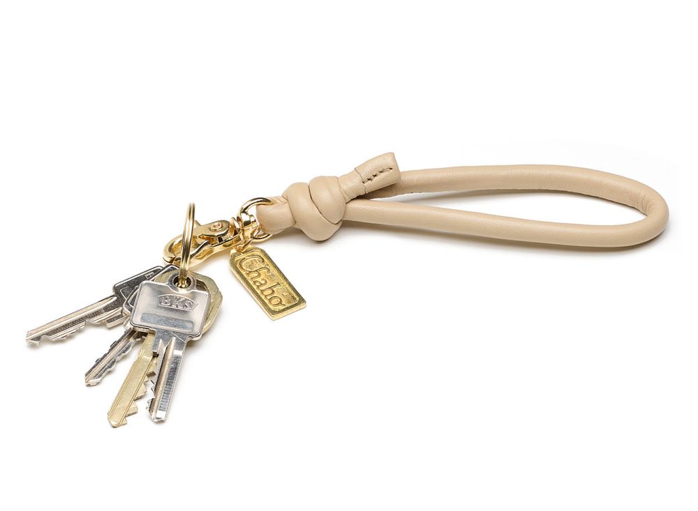 Chabo Bags - Key Chain Pippa - Sleutelhanger - Leer - Creme / Beige