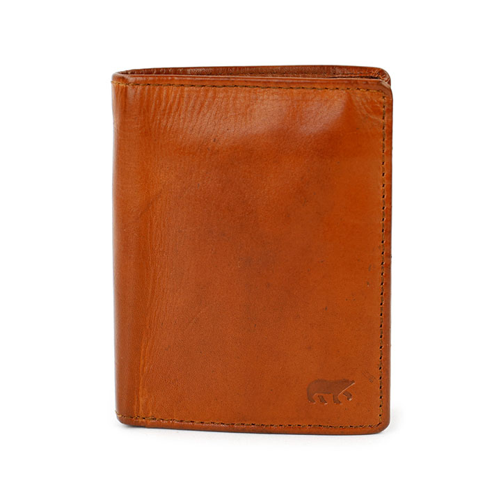 Bear Design Billfold Portemonnee Noud RFID Cognac