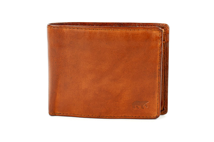 Bear Design Billfold Portemonnee Wesley RFID Cognac