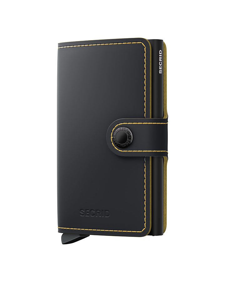 Secrid Mini Wallet Portemonnee Matte Black & Ochre