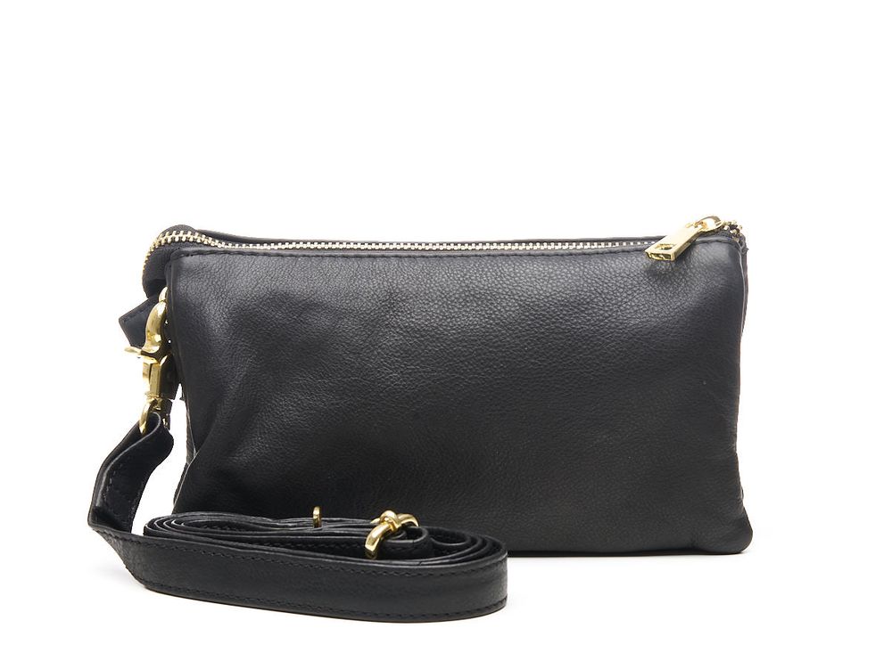 Chabo Bags Clutch/Schoudertasje Billy Gold Line Zwart