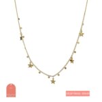 Day&Eve Ketting Stars on the Side | Goud