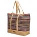 PE Florence Rieten Strandtas Natural Life Multi Zwart