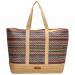 PE Florence Rieten Strandtas Natural Life Multi Zwart