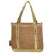 PE Florence Rieten Handtas/Schoudertas Natural Life Donker Natural/Goud