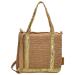 PE Florence Rieten Handtas/Schoudertas Natural Life Donker Natural/Goud