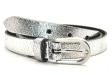 Take It Leren Riem 2 cm Metallic Zilver