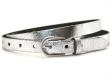 Take It Leren Riem 2 cm Metallic Zilver