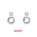 Day&Eve Oorbellen 2 Rounds Dangle | Zilver